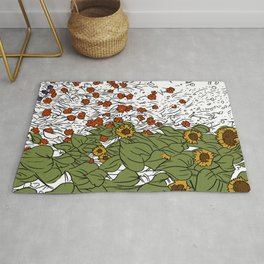 Great Prairie with Sunflowers Rug