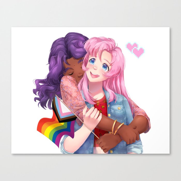 Utena and Anthy Pride Canvas Print