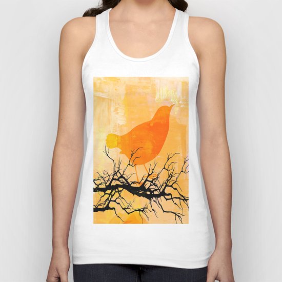 Orange Bird Unisex Tank Top