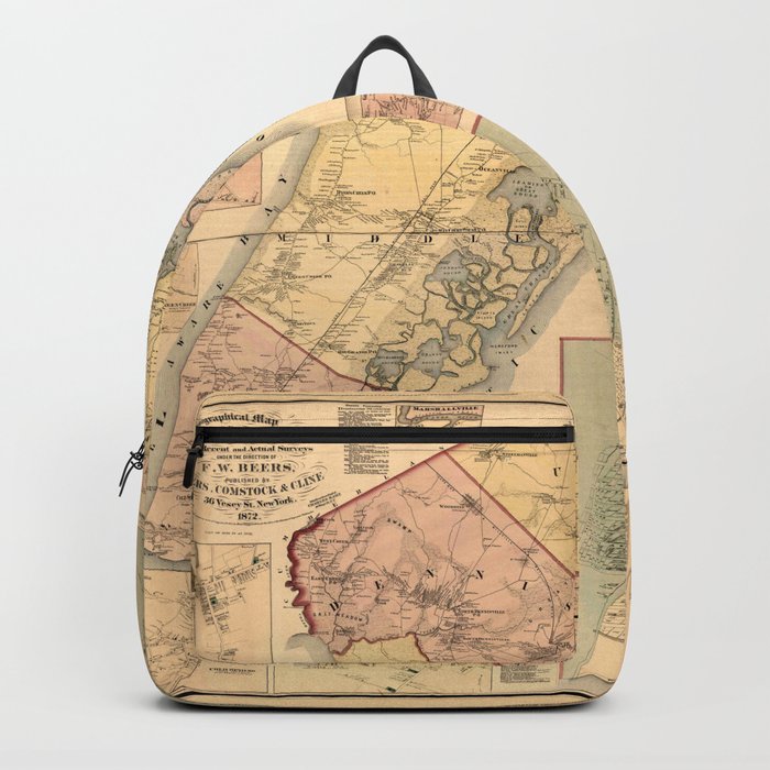 Map Of Cape May 1872 Backpack