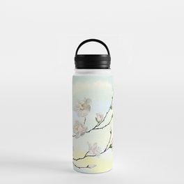 White Magnolia on Sky Background  Water Bottle