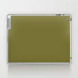 Dark Green-Yellow Solid Color Pantone Cardamom Seed 17-0529 TCX Shades of Yellow Hues Laptop Skin