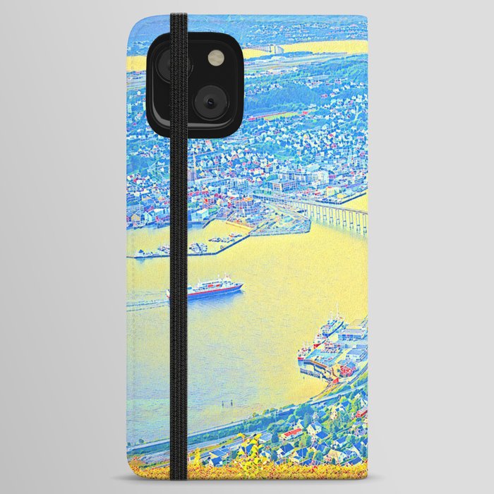 Calm Nordic Lakeview Sunset of Tromso, Norway Scandinavia iPhone Wallet Case