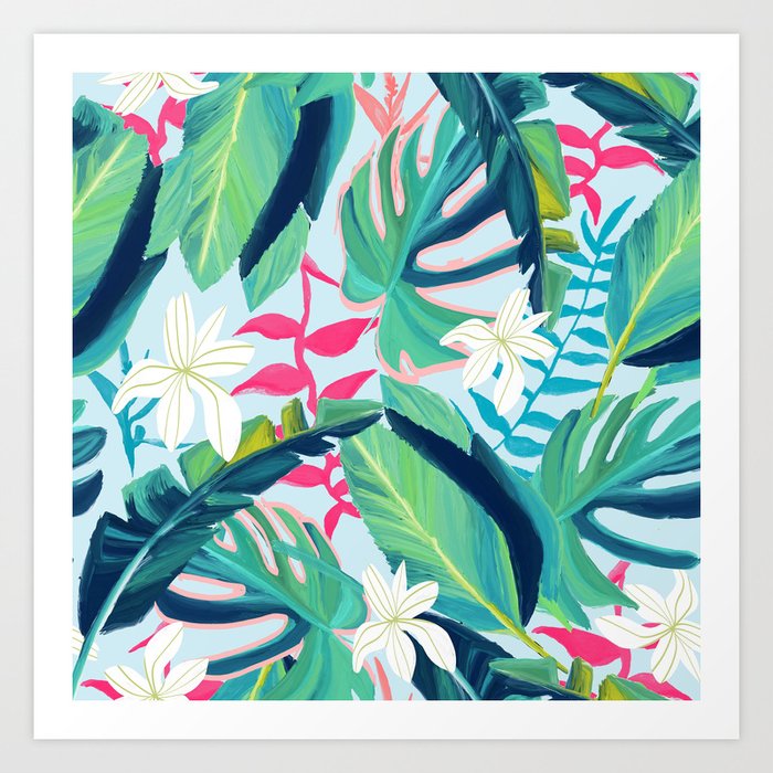 Tropical Eye Candy #painting #illustration #nature Art Print