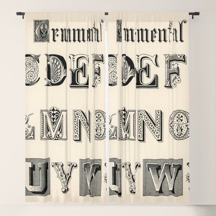 Ornamental fonts from Draughtsman's Alphabets by Hermann Esser Blackout