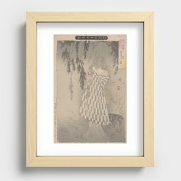 The Ghost of Okiku at Sarayashiki Yoshitoshi Recessed Framed Print