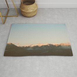 Sunset Over the Canadian Rockies Rug