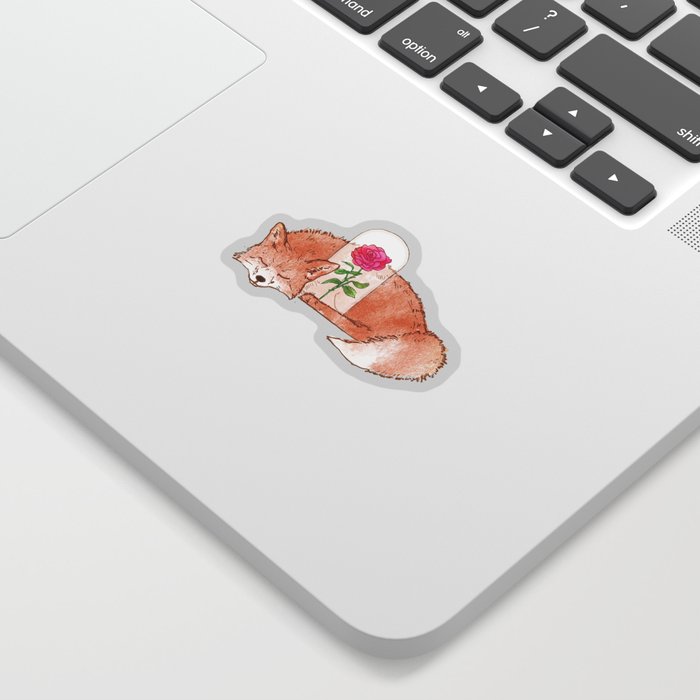 The Fox and The Rose Sticker