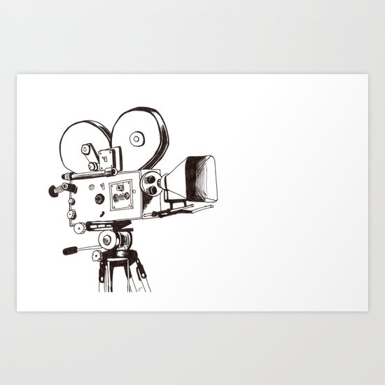 vintage filming Art Print