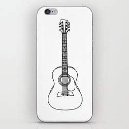 Guitar line art iPhone Skin
