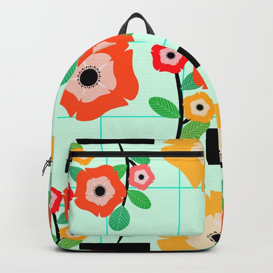 Floral wall Backpack