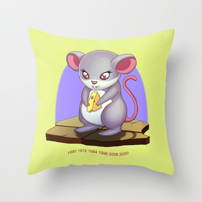 Year of the Rat Throw Pillow