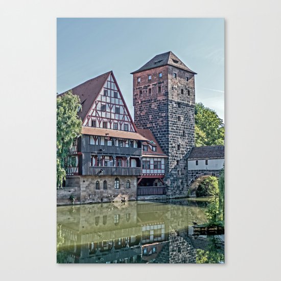 Romantic Nuremberg, -Franken-Bavaria-Germany Canvas Print