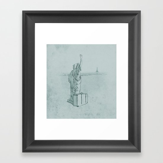 bon voyage Framed Art Print