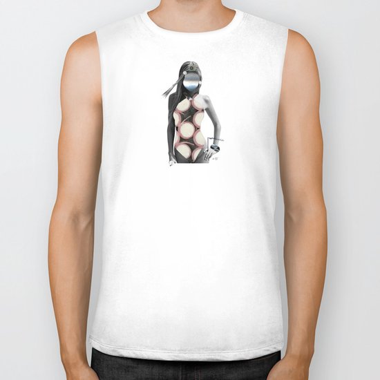 Fleisches Lust 12 - meat Moon Collage Biker Tank