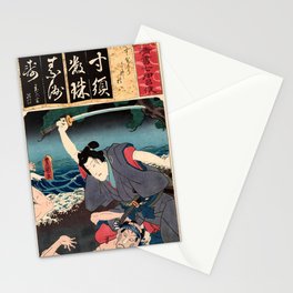 Gonpachi Fighting at Suzugamori (Utagawa Kunisada) Stationery Card