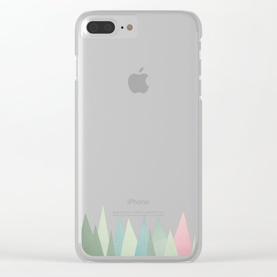 Snowy Mountains Clear iPhone Case