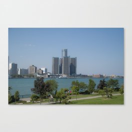 Detroit From Windsor Canvas Print