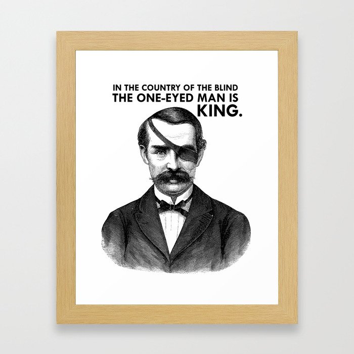 ONE-EYED KING  Framed Art Print