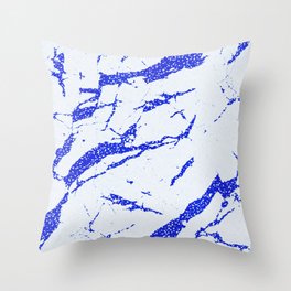 Marble Texture - Cobalt Throw Pillow