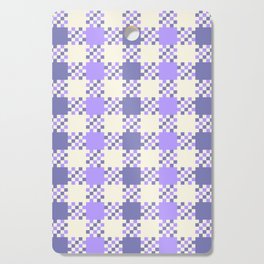 Blue & Very Peri Gingham Checkered Pattern Cutting Board