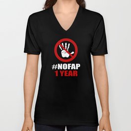 #Nofap Challenge 1 Year V Neck T Shirt