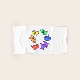 Rainbow Puppies - Loop Hand & Bath Towel