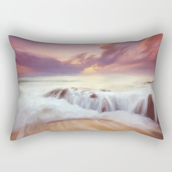 Sunset on the cliffs Rectangular Pillow