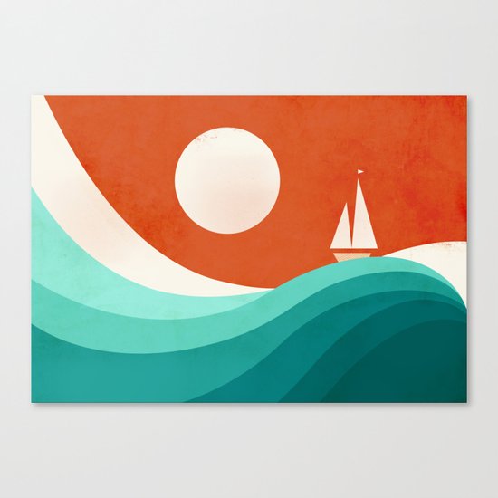 Wave (night) Canvas Print