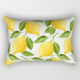 Watercolor Lemons Rectangular Pillow