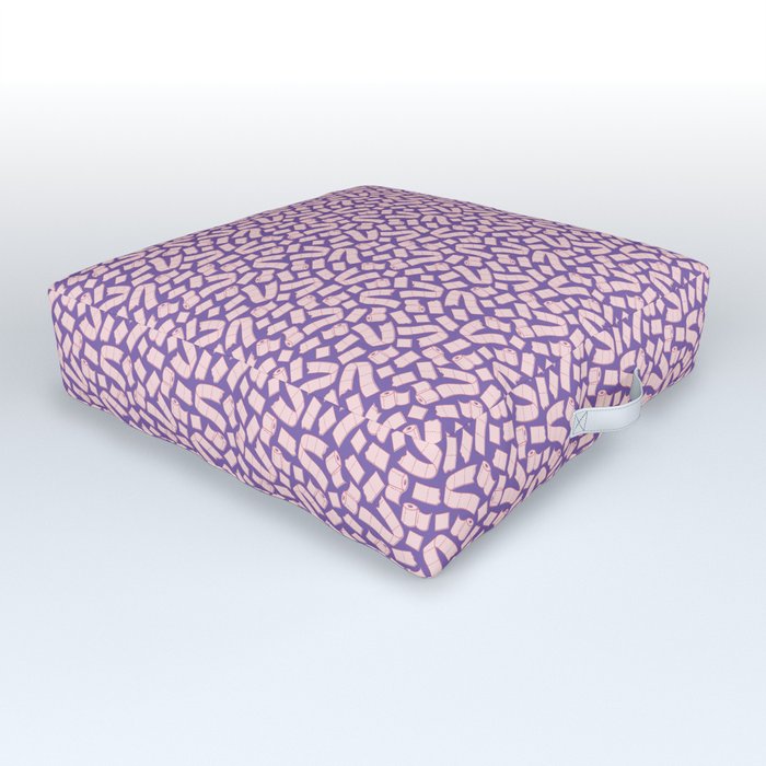 I Dream of Toilet Paper - Vapor Purple Outdoor Floor Cushion