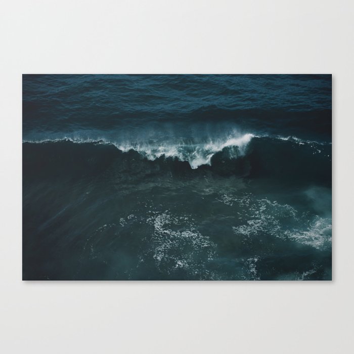 Crashing Waves three - aerial ocean - sea travel photography Canvas Print