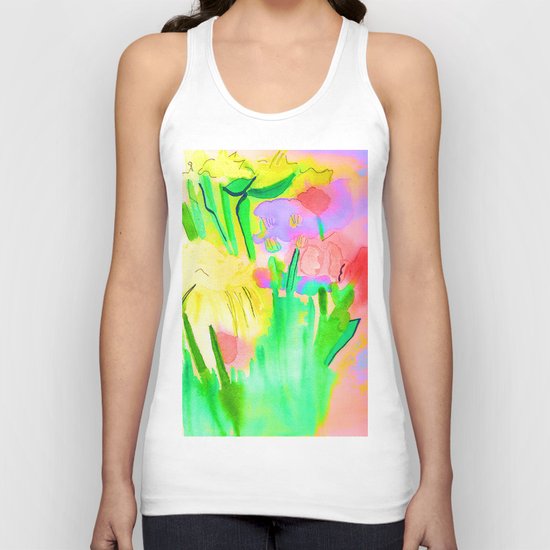Flowers Sparkle Unisex Tank Top