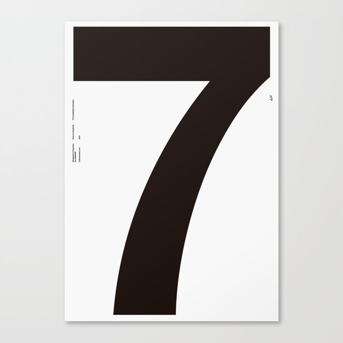 Nº7. Helvetica Posters by empatía® Canvas Print