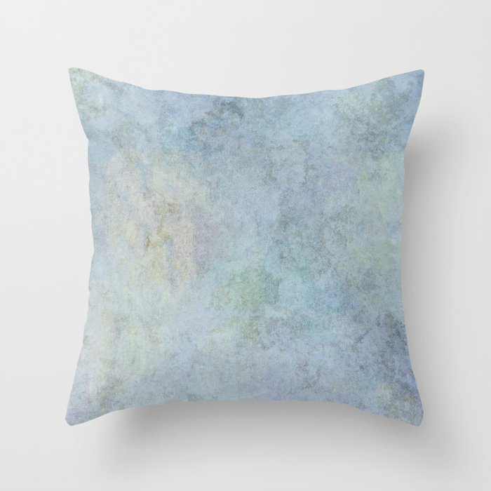 Blue watercolor marble Throw Pillow