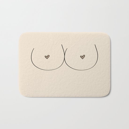 Boobs - Light Bath Mat