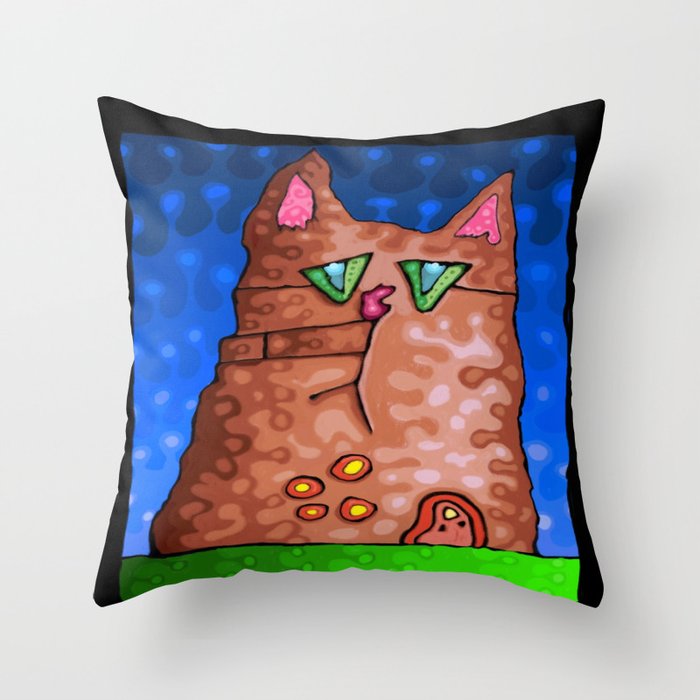Cat City Fish N Mice Shop Throw Pillow By Brett66 Society6