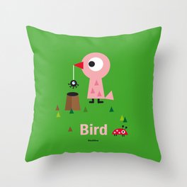 Mr. Bird Throw Pillow