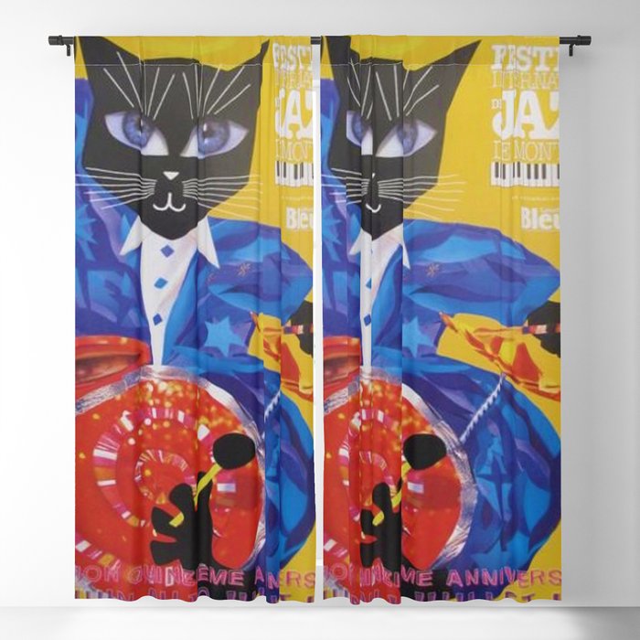 1994 Montreal Jazz Festival Cool Cat Poster No. 3 Gig Advertisement Blackout Curtain