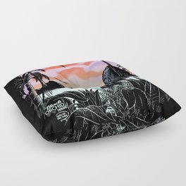 Black orchid Floor Pillow