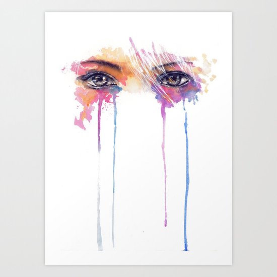 Rainbow Tears Art Print
