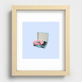 sweet spin blue Recessed Framed Print