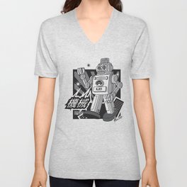 Vintage Robot V Neck T Shirt