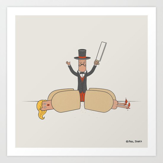 Hot Dog Magician Art Print