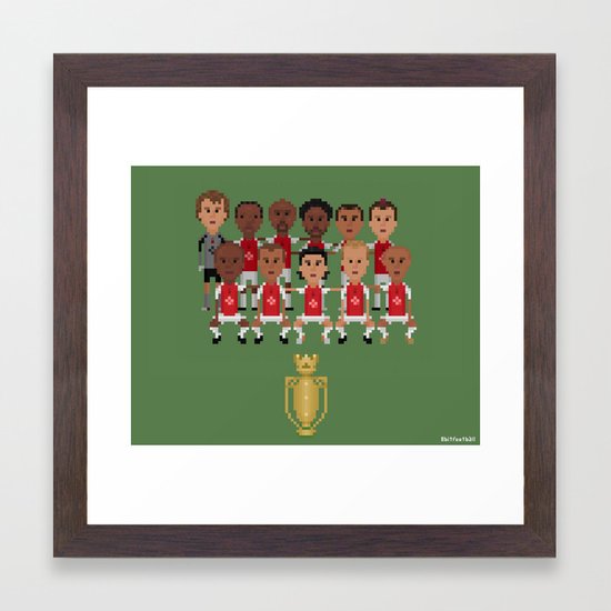 Arsenal Invincibles Squad Framed Art Print By 8bitfootball Society6