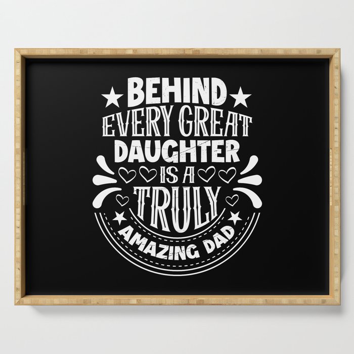 Father's Day Typography Quote Vintage Serving Tray