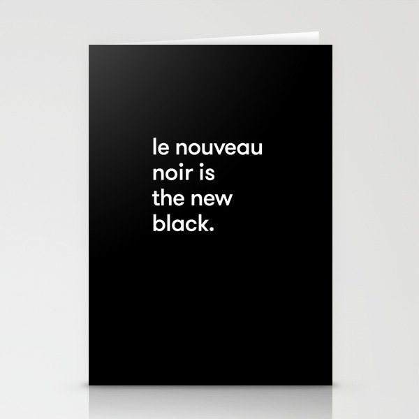 Le Nouveau Noir Stationery Cards