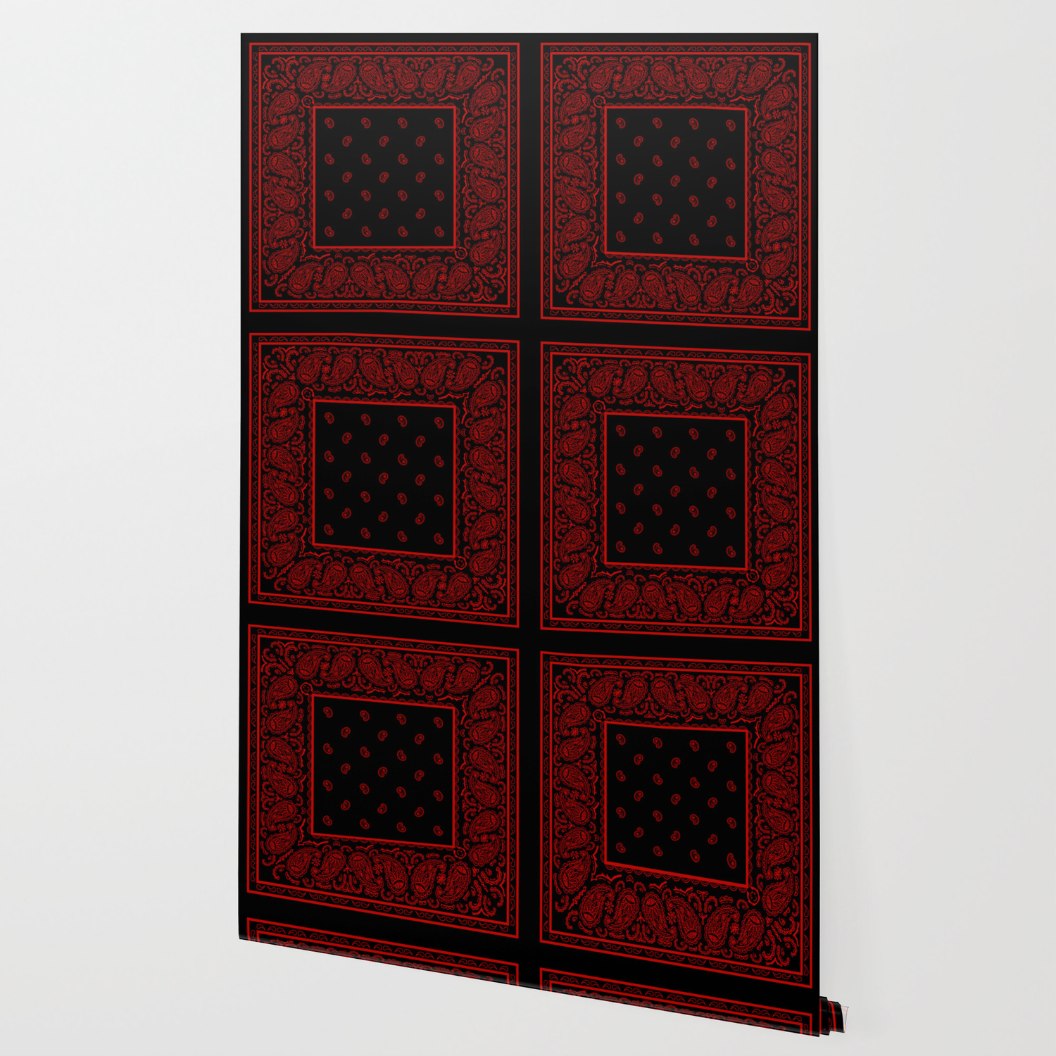 Classic Black And Red Bandana Wallpaper By Bbco Society6