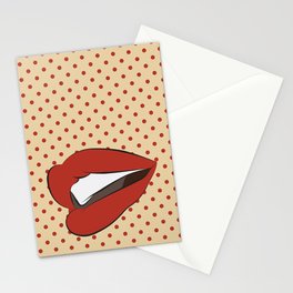 Pop art lips Stationery Cards