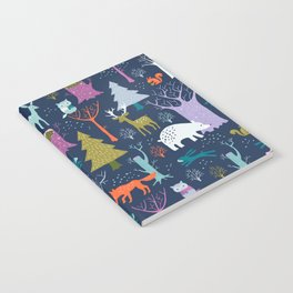winter woodland animals Notebook